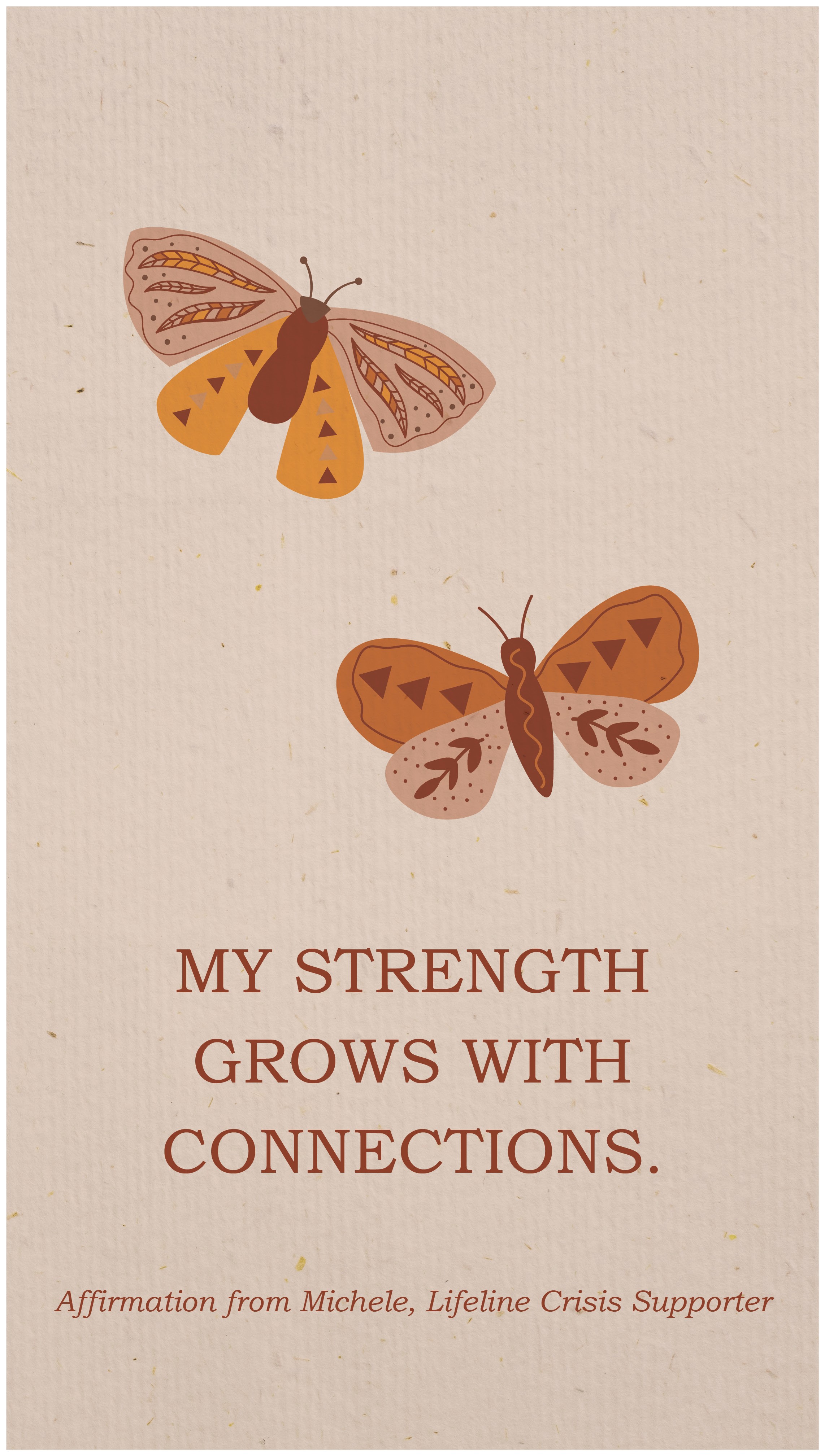 Affirmation message: My strength grows with connections.