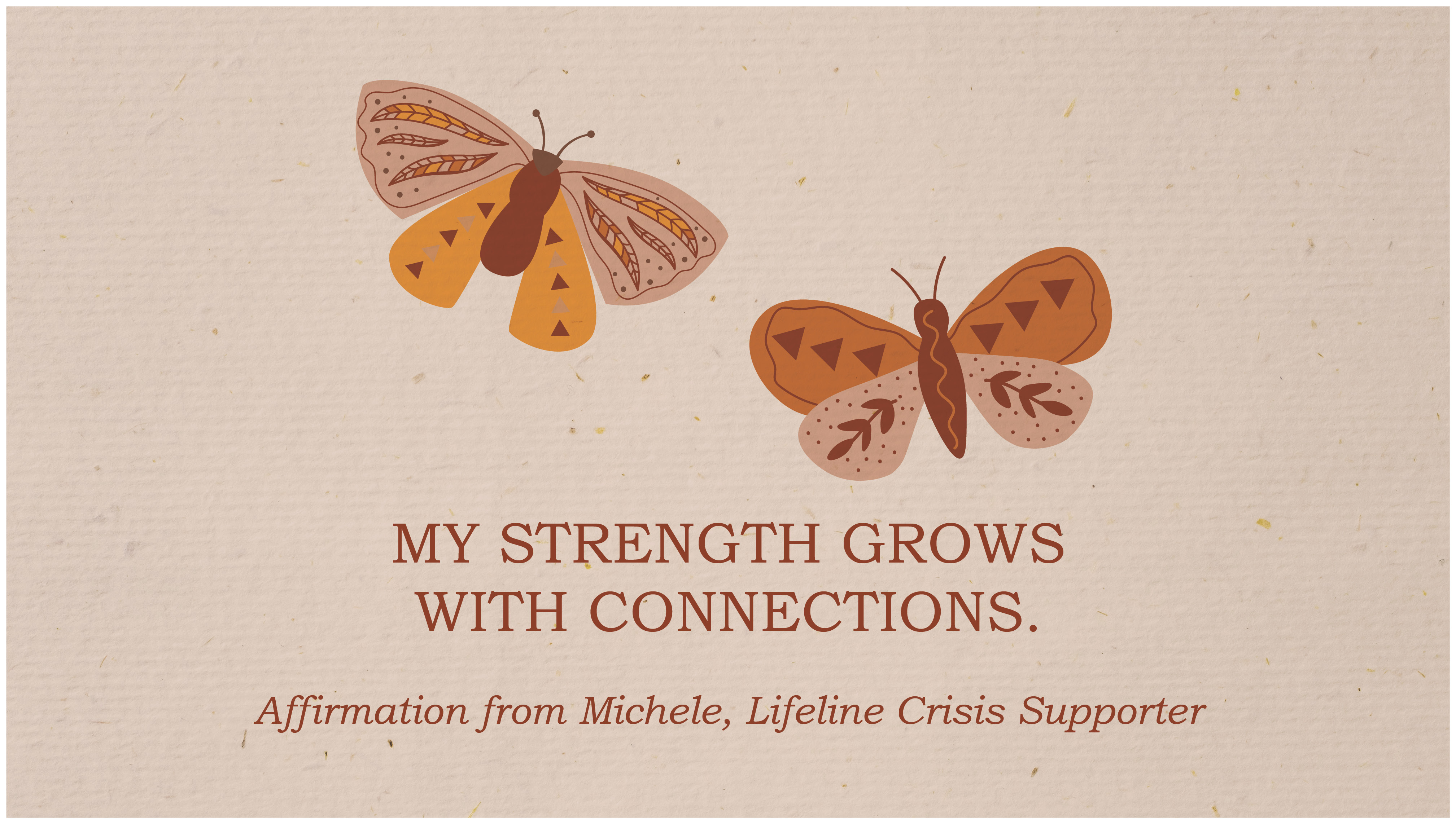 Affirmation message: My strength grows with connections.